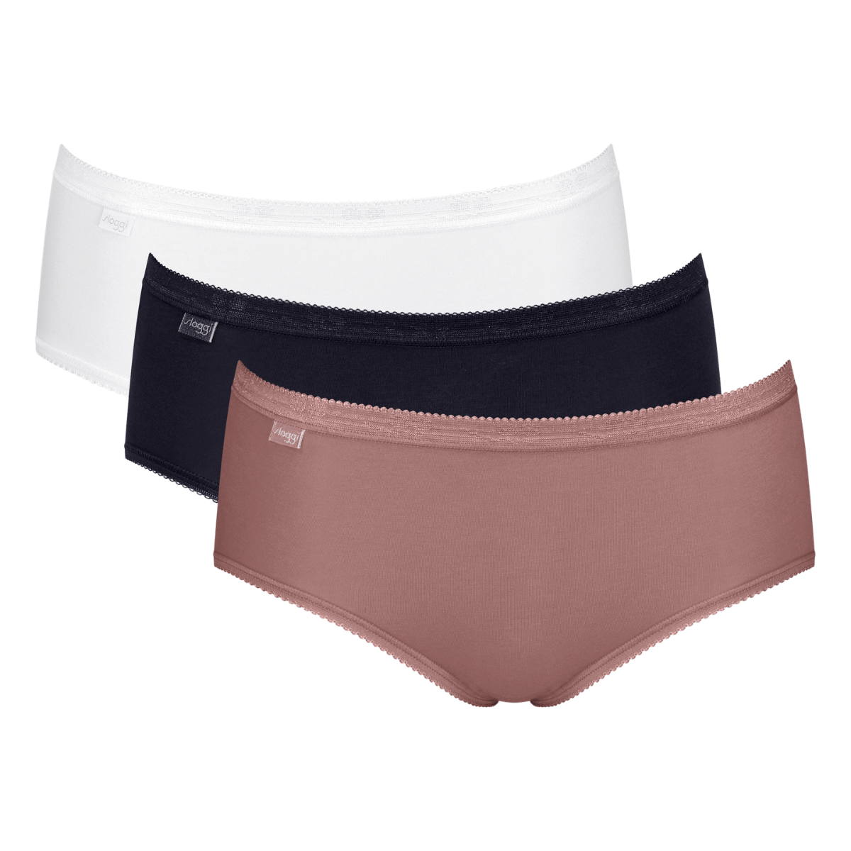 Sloggi Basic+ 3-Pack midi trusse, multi - 10107163 - V016 - Multiple Colours