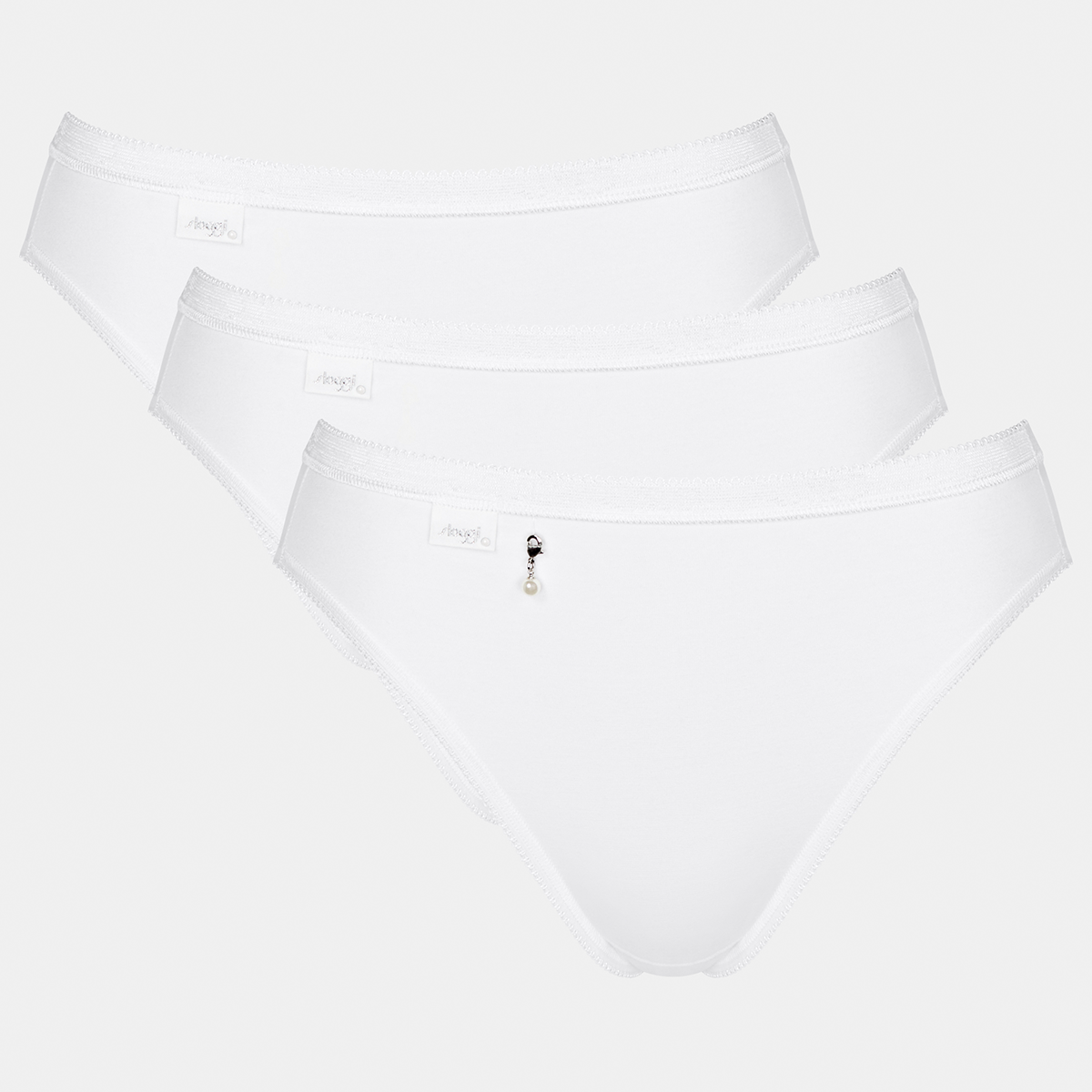 Sloggi Basic H Pearl 3-Pack tai trusse, hvid - 10221622 - 0003 - White