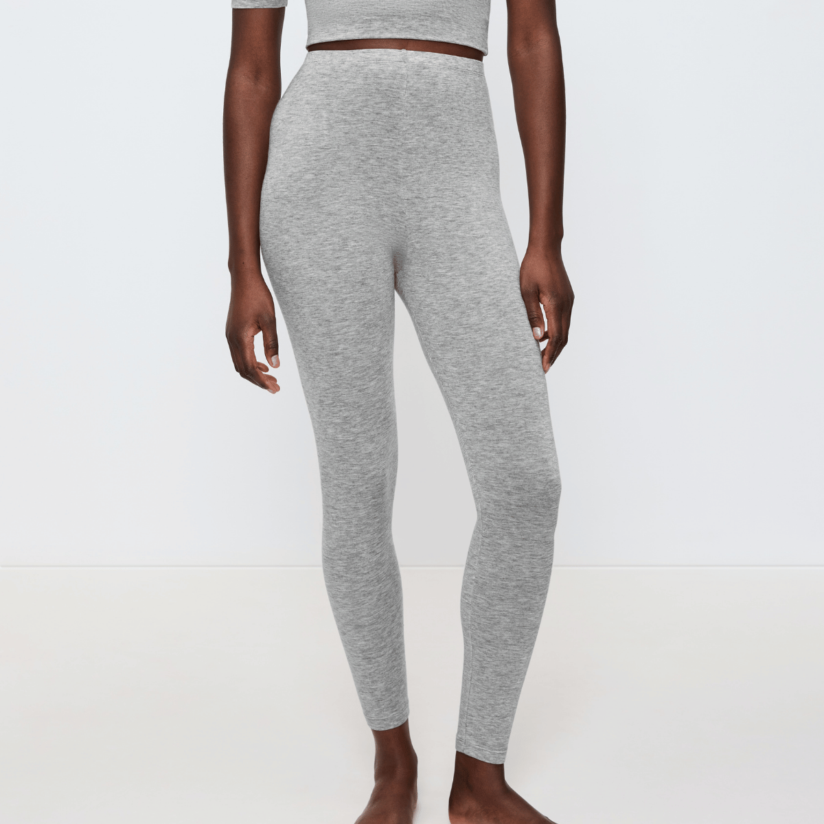 Triumph Beauty Layers uldleggings, grå - 10225658 - M033 - Medium Grey Melange