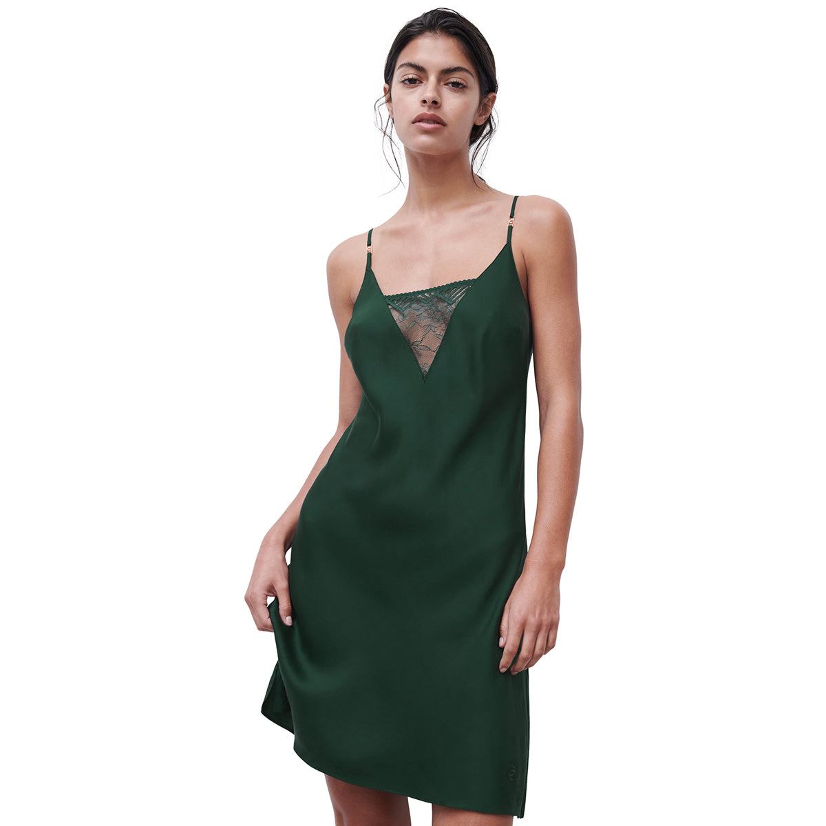 Chantelle Origins natkjole, grøn - C15RW5 - 00R - Empire Green