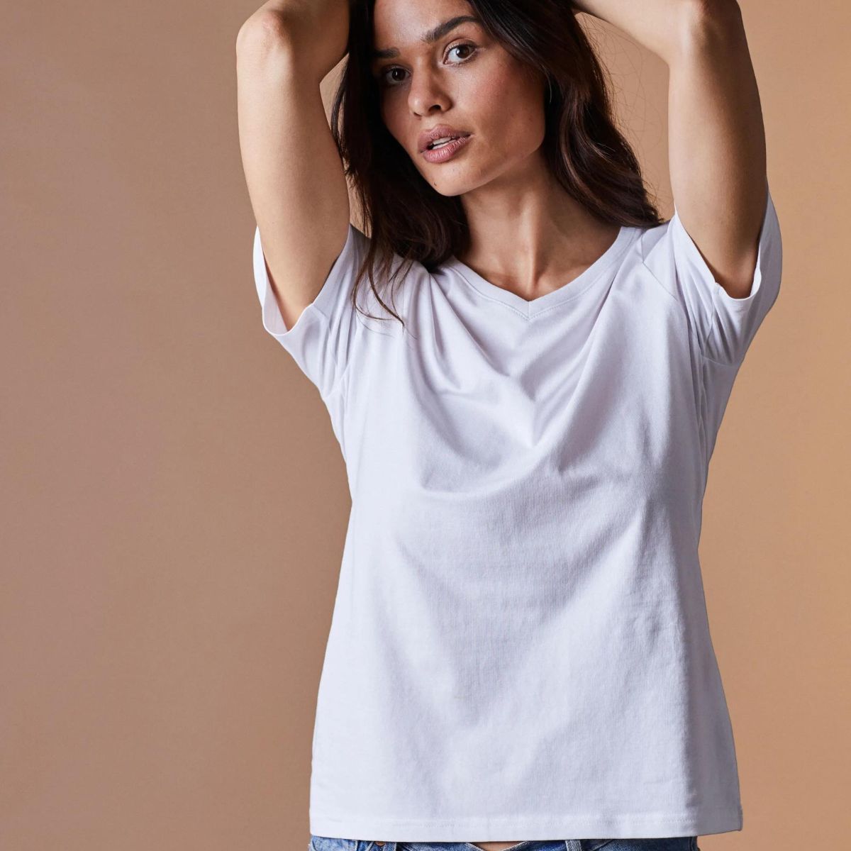 Norvig Ladies V-Neck - White - 1552-HVID
