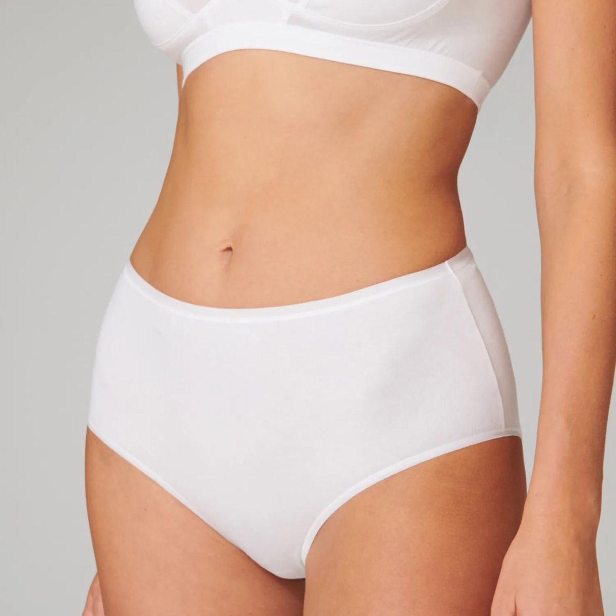 Schiesser 2-Pack midi trusse, hvid - 174384 - 100 - White