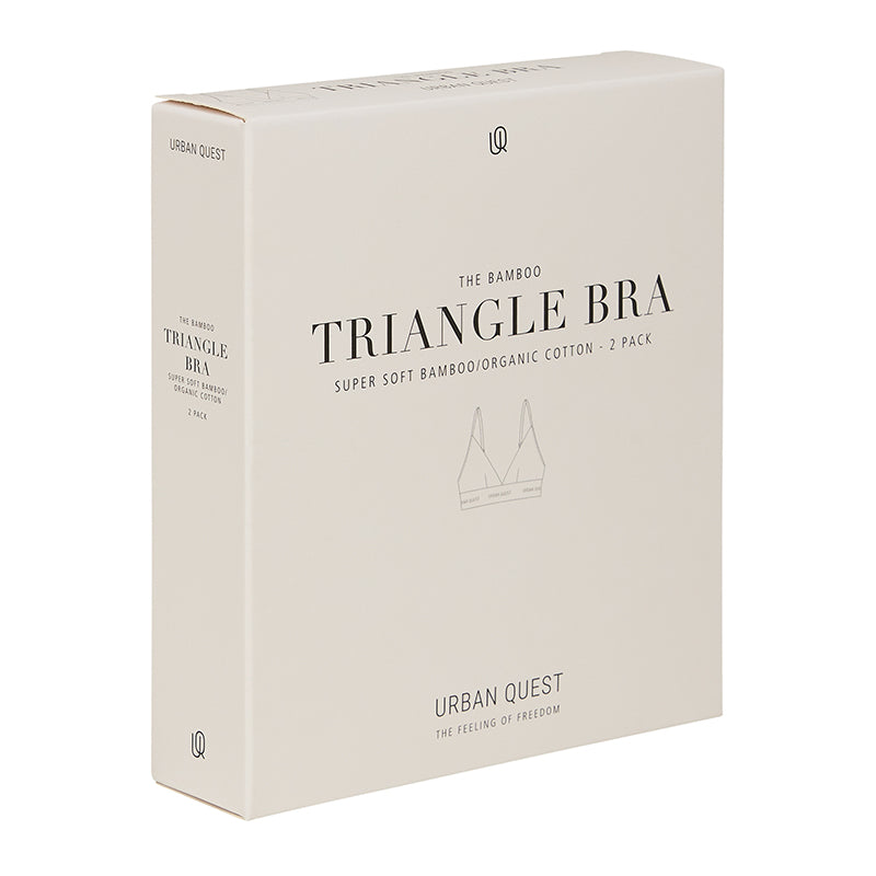 Urban Quest 2-Pack trekant BH, hvid - 1140 - 1000 - White