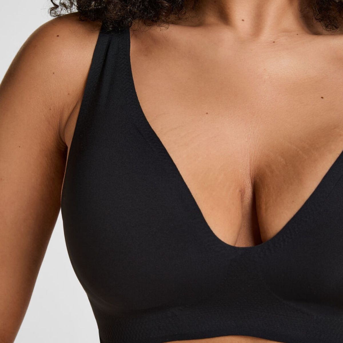 Hunkemöller Super Comfort bralette BH, sort - 306396 - caviar - Caviar