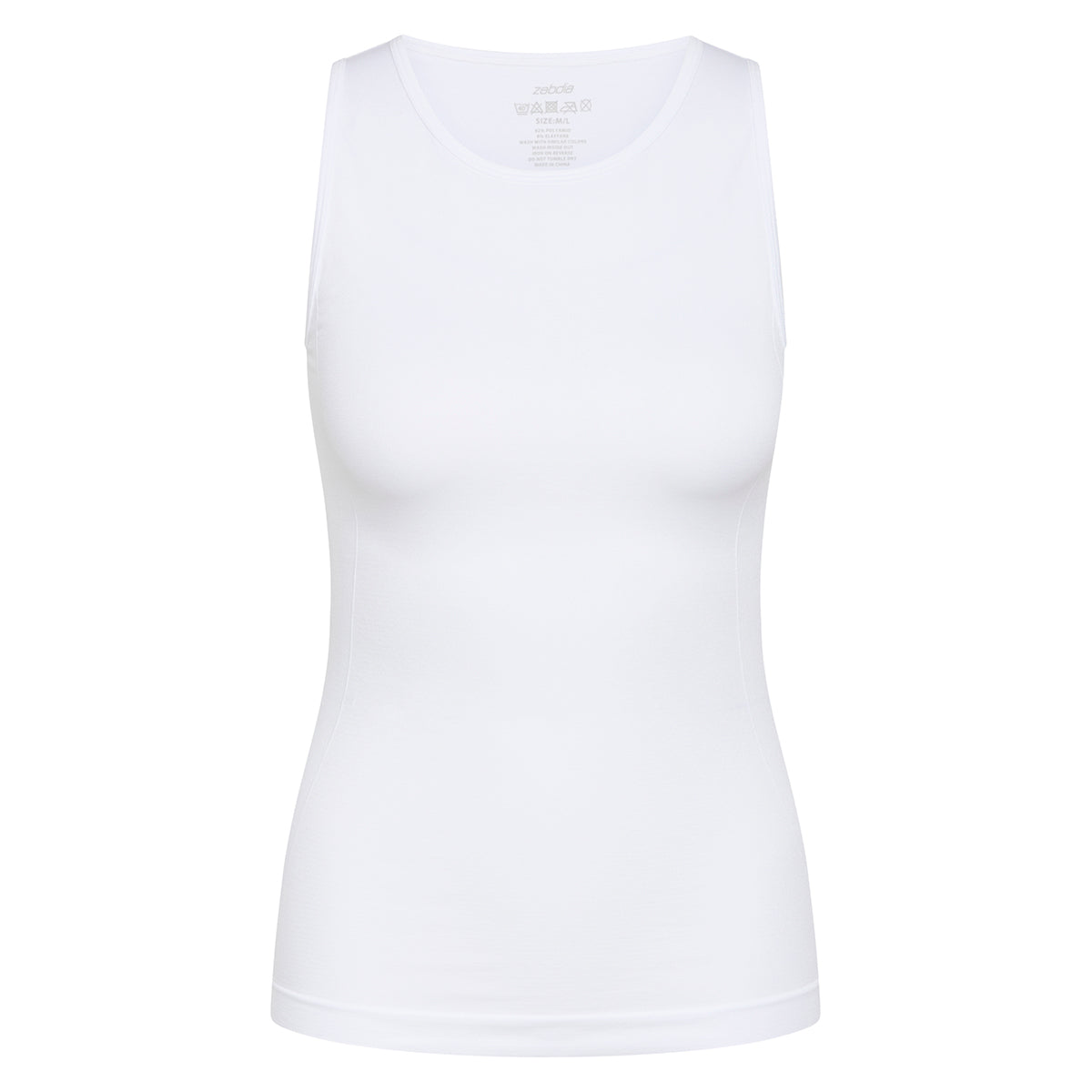 Zebdia Women Seamless tank top, hvid - 35015 - 1002 - Brilliant White