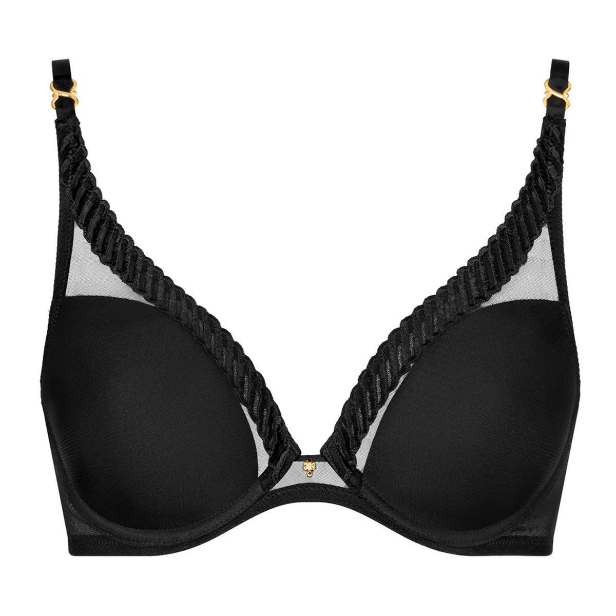 Aubade Sheer Emotion trekant BH, sort - 4MF12 - BLAK - Black