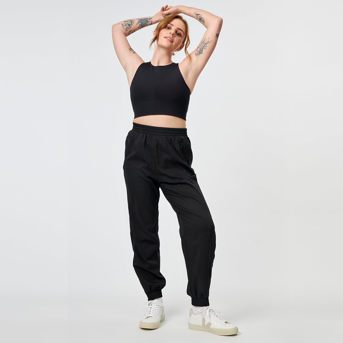 Girlfriend Collective Summit trackpants, sort - 6011 - BLACK - Black