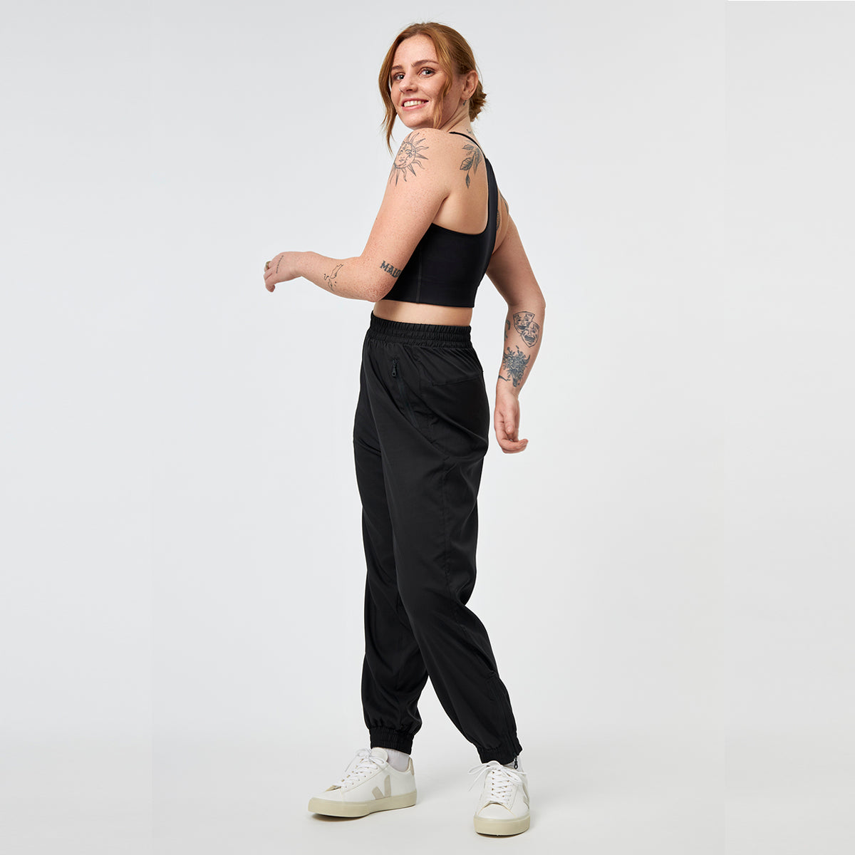 Girlfriend Collective Summit trackpants, sort - 6011 - BLACK - Black