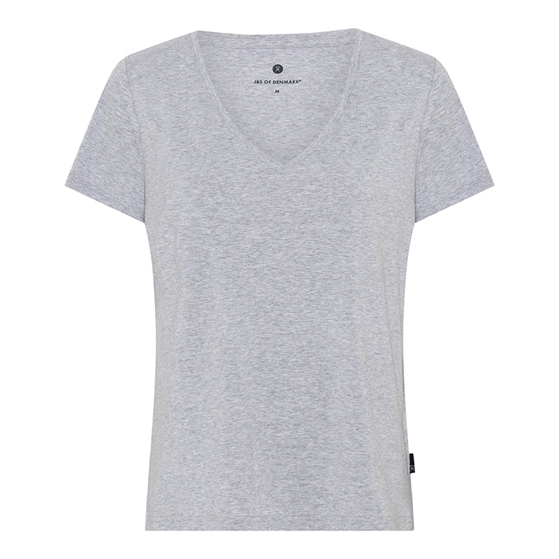 JBS of Denmark Bamboo Blend V-Tee t-shirt, grå - 8-11230-20 - 5 - Grey