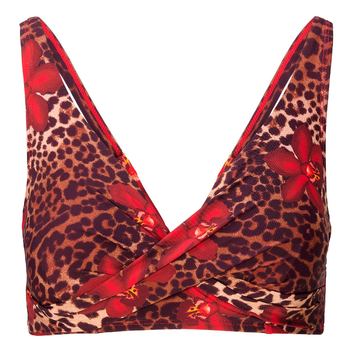 LingaDore Leopard Flower Shine bikini top med bøjle, leopard - 8201A-1 - 340 - Leopard Flower