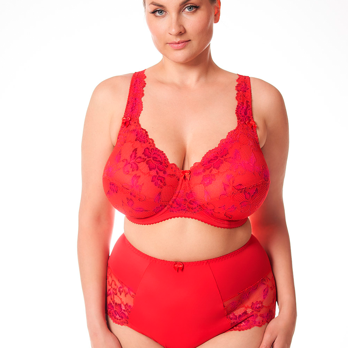 Plaisir Beate Luxury Lace BH med bøjle, rød - 619435 - 28 - Salsa
