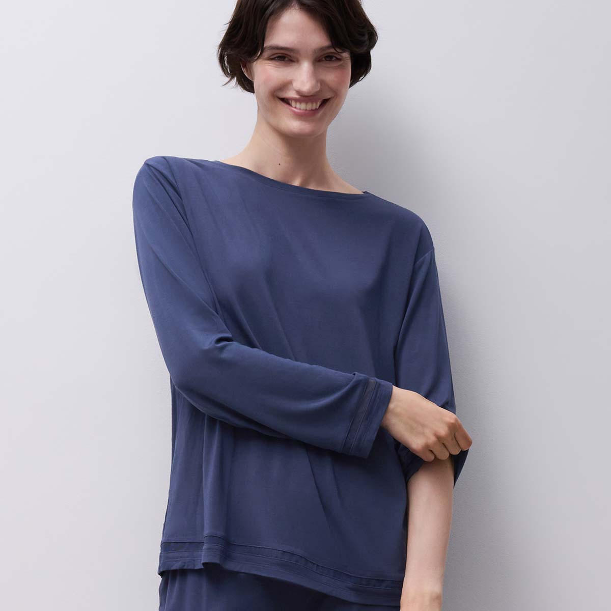 Chantelle Joe nattrøje, blå - C15UJ0 - E30 - Blue Carbon