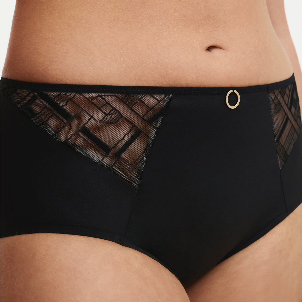 Chantelle Graphic maxi trusse, sort - C21S80 - 011 - Black