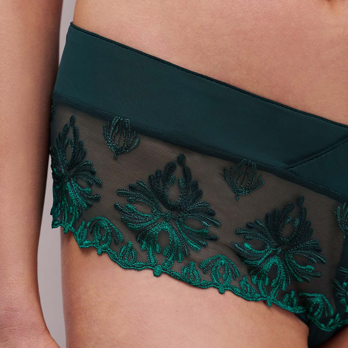 Chantelle Champs Elysees hipster trusse, grøn - C26040 - B13 - Eden Green Multico