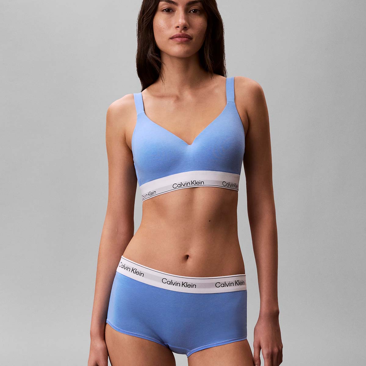 Calvin Klein Icon bralette BH, lyseblå - LV00QF8500 - C32 - Blue Descent