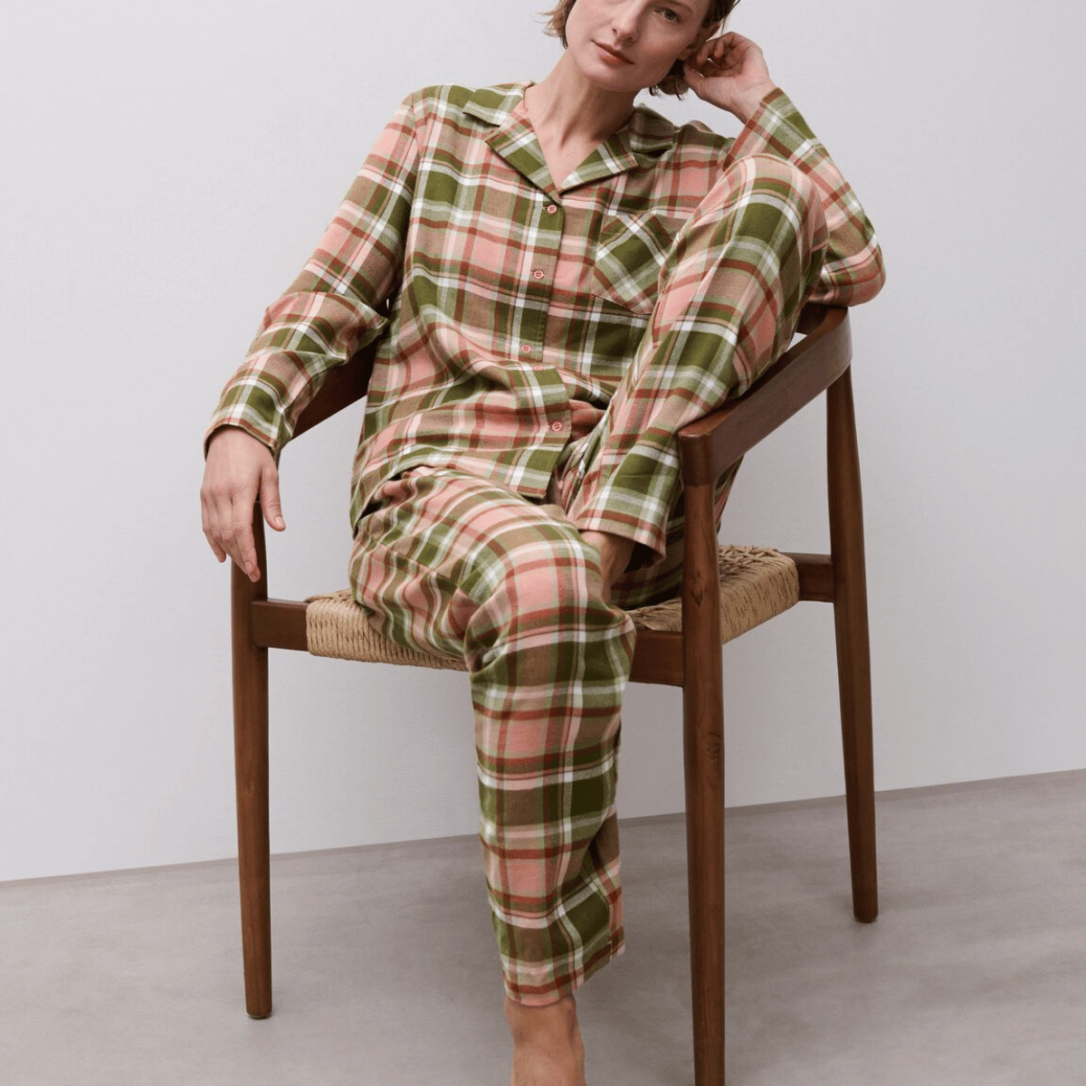 Femilet Heat natbukser, multi - FN3880 - C29 - Green Blush Checks