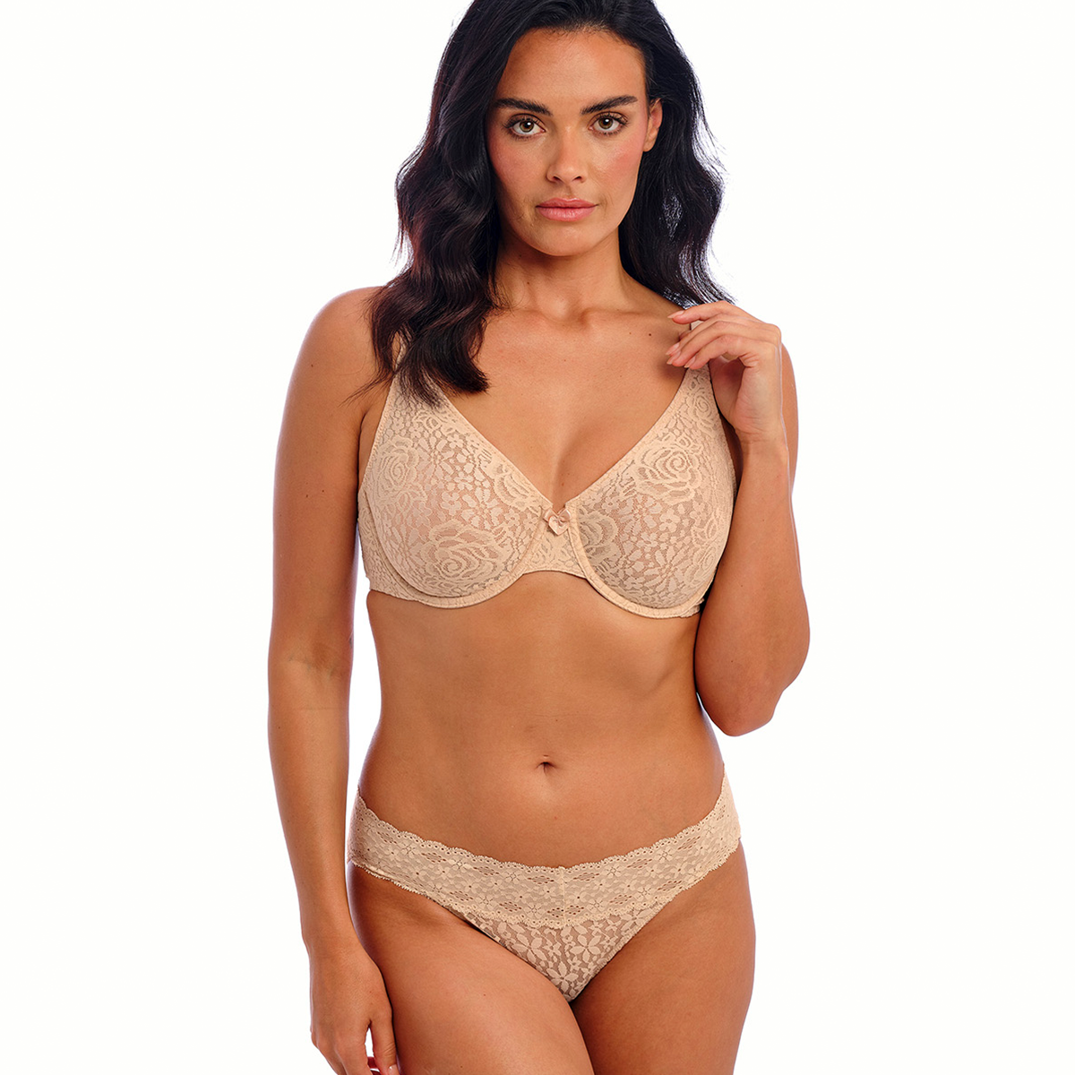 Wacoal Halo Lace BH med bøjle, nude - WA851205 - NUE - Nude