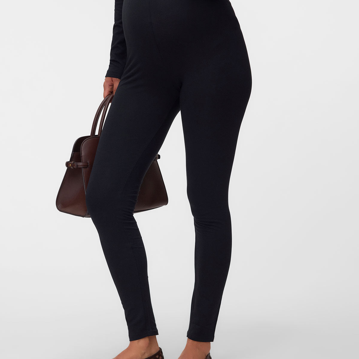 Mamalicious MLemma 2-pak graviditetsleggings, multi - 20016844 - Black/hot Fudge - Black/hot Fudge