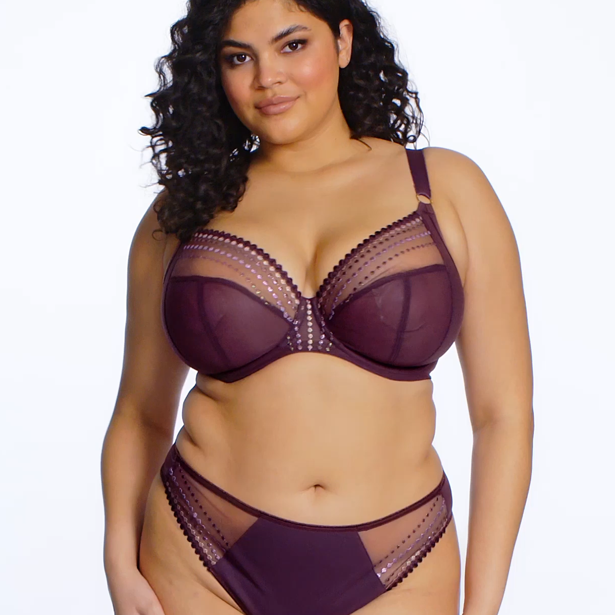 Elomi Matilda plunge BH, rød - EL8900 - SUM - Sugarplum