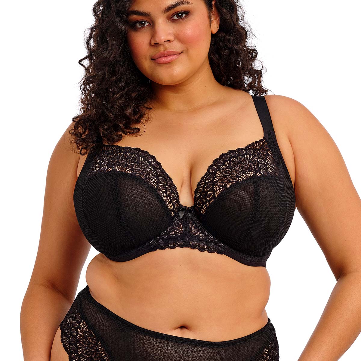 Elomi Tiernie plunge BH, sort - EL303334 - BLK - Black