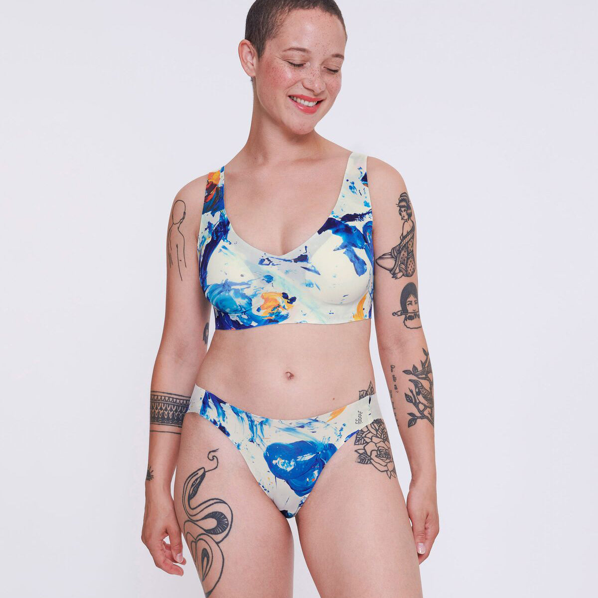 Sloggi Zero Feel 2.0 collab high leg - Blue light combination - 10218285-M007