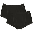 Sloggi Control 2-pak maxi trusse, sort - 10037875 - 0004 - Sort
