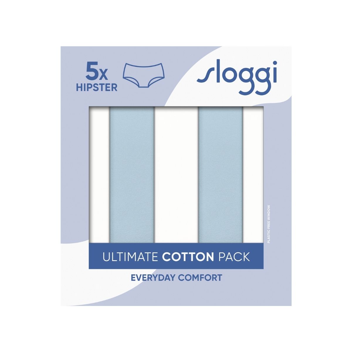 Sloggi Ultimate 5-pak hipster trusse, blå - 10232010 - M007 - Blue