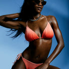Chantelle Pulp triangle bikini top, orange - C12VQF - 0XS - Orange Tie & Dye