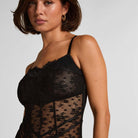 Hunkemöller Faith bodystocking, sort - 304149 - BLACK - Black