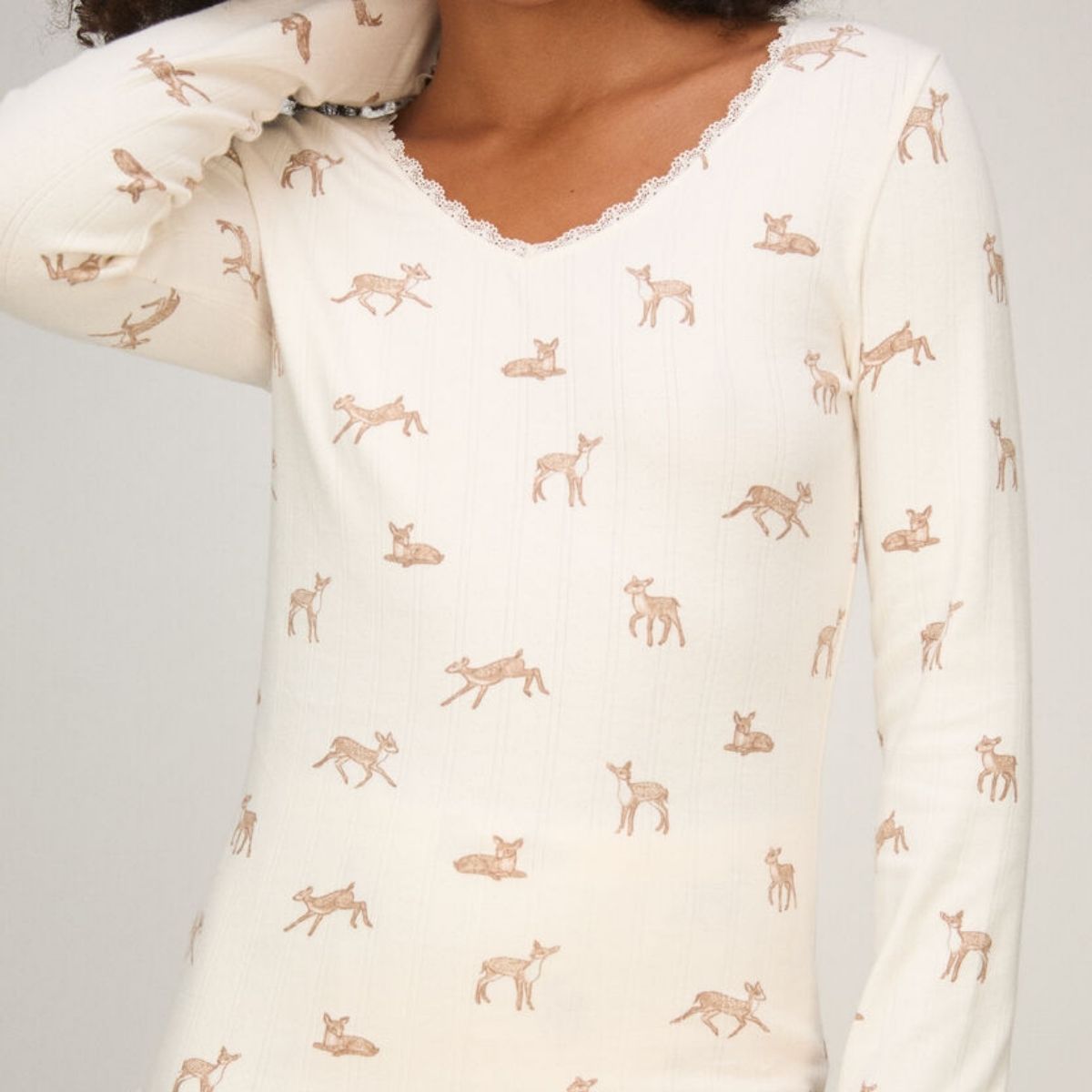 Hunkemöller nattrøje, creme - 307179 - gardenia - Gardenia