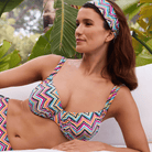 Wiki Mauritius bikini top med bøjle, multi - 3466 - W506 - Mauritius