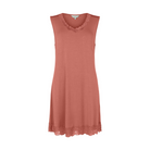 Lady Avenue Bamboo natkjole, rød - 51-20515 - 357 - Terracotta