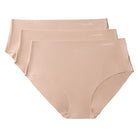 Calvin Klein Invisibles Microfibe 3-pak hipster trusse, beige - LV00QD5417 - 7NS - Cedar/cedar/cedar