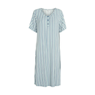Lady Avenue Bamboo natkjole, multi - 62-705 - 650 - Blue/Grey Stripe