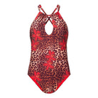 LingaDore Leopard Flower Shine badedragt uden bøjle, leopard - 8201SS - 340 - Leopard Flower