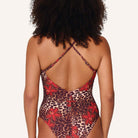 LingaDore Leopard Flower Shine badedragt uden bøjle, leopard - 8201SS - 340 - Leopard Flower