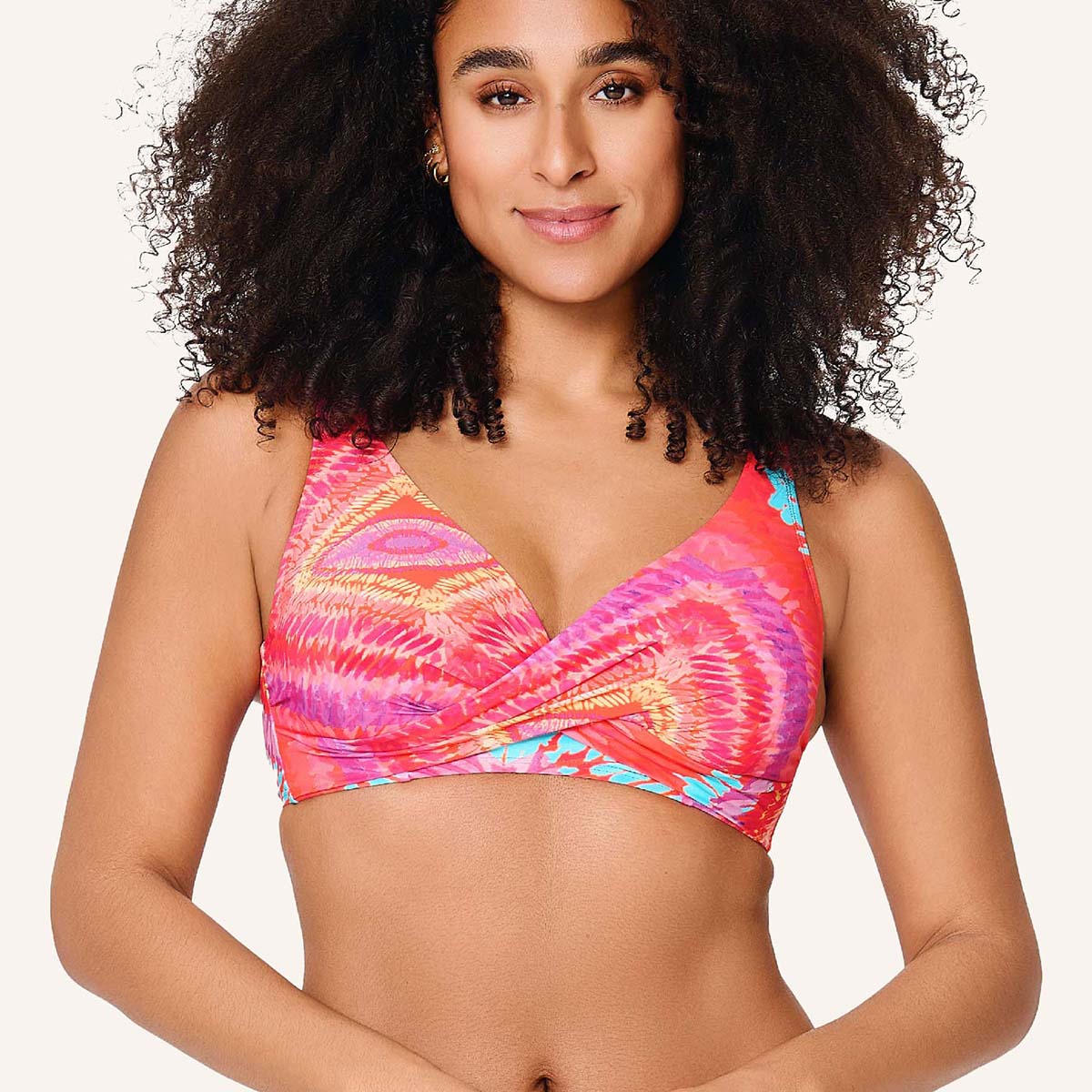 LingaDore Beach Vibes Only bikini top med bøjle, orange - 8210A-1 - 347 - Sea Coral