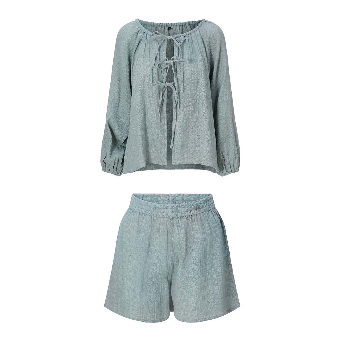 LingaDore Ibiza Vibes t-shirt- og shorts-sæt, grøn - 8223 - 364 - Eucalyptus