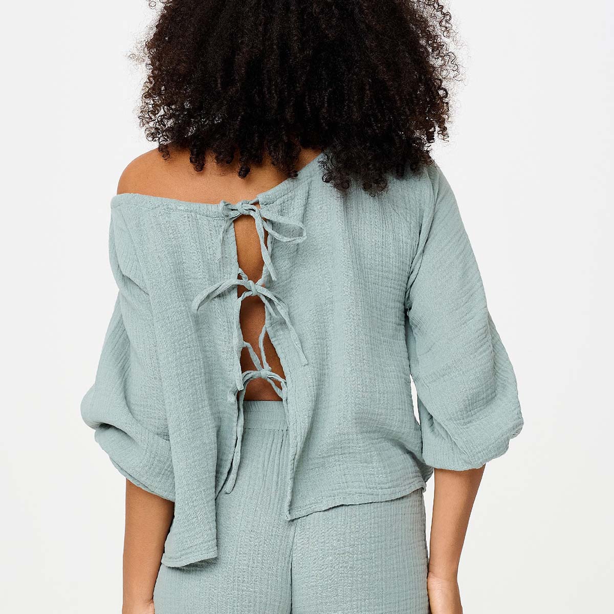 LingaDore Ibiza Vibes t-shirt- og shorts-sæt, grøn - 8223 - 364 - Eucalyptus