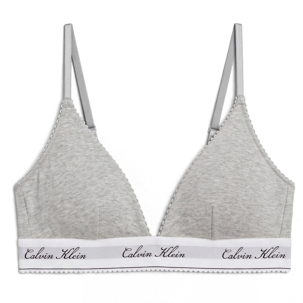 Calvin Klein New Signature Logo trekant BH, grå - LV00QF9068 - P7A - Grey Heather