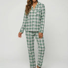 Lascana X-Mas Gift pyjamas, beige - BA-94-54 - beige check - Beige Bheck
