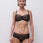 Chantelle Fleurs BH med bøjle, sort - C12M50 - 011 - Black