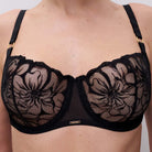 Chantelle Fleurs BH med bøjle, sort - C12M50 - 011 - Black
