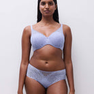 Chantelle EasyFeel Floral Touch BH med bøjle, lilla - C94260 - 08B - Thistle