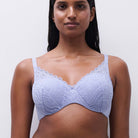 Chantelle EasyFeel Floral Touch BH med bøjle, lilla - C94260 - 08B - Thistle
