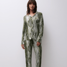 Femilet Daisy natskjorte, multi - FNB050 - C28 - Green lines