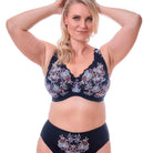Plaisir Beate Blossom BH med bøjle, sort - 619435 - 38 - Blossom