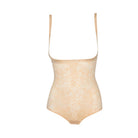 Bye Bra Lacy High Waist Shaping bodystocking, beige - LACOBB - Beige - Beige
