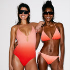 Chantelle Pulp triangle bikini top, orange - C12VQF - 0XS - Orange Tie & Dye
